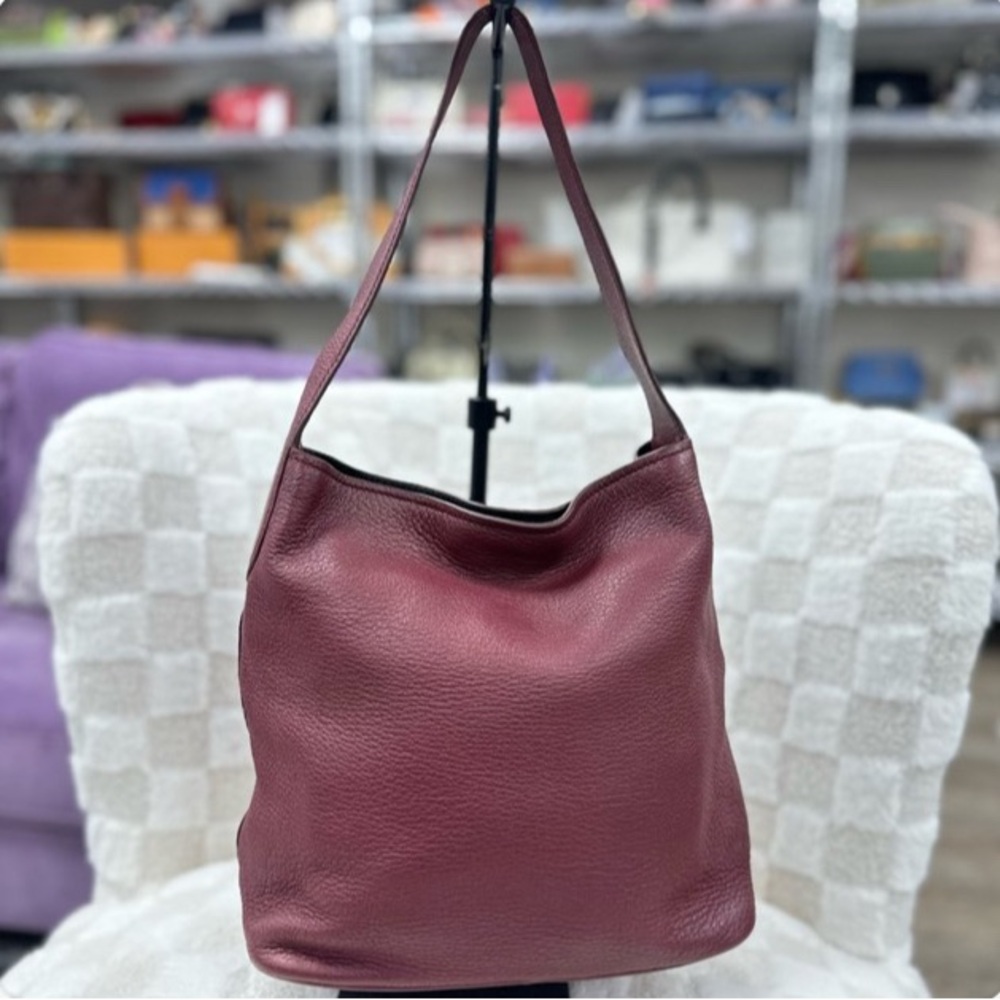 Prada Burgundy Leather Women's Bag - Picture 2 of 9